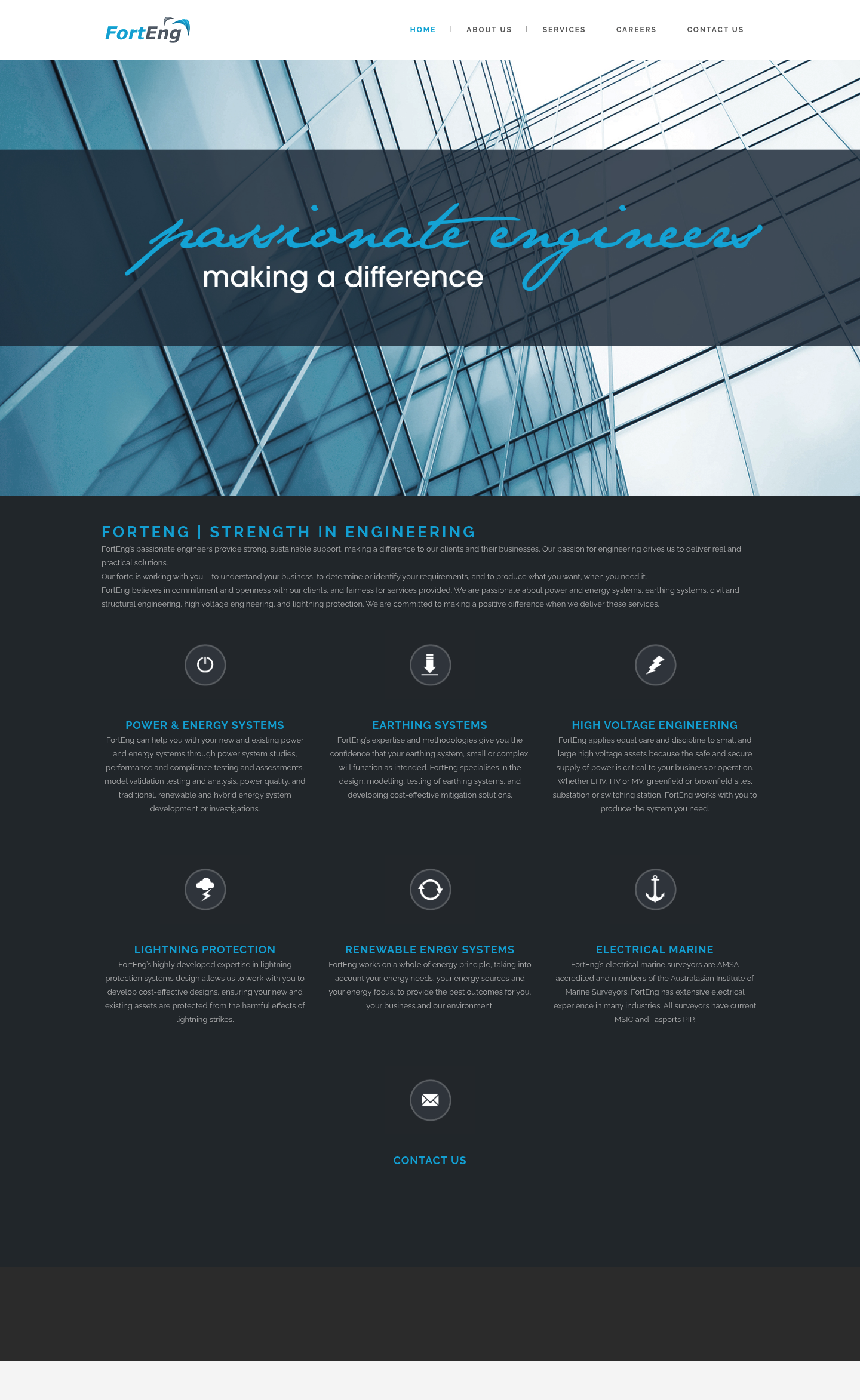 FortEng Consulting Engineers homepage screenshot