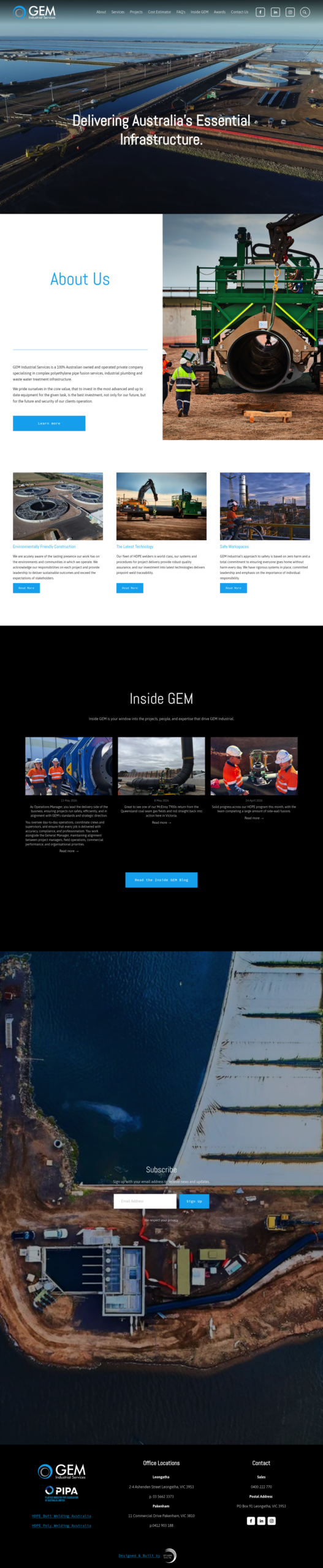GEM Industrial homepage screenshot