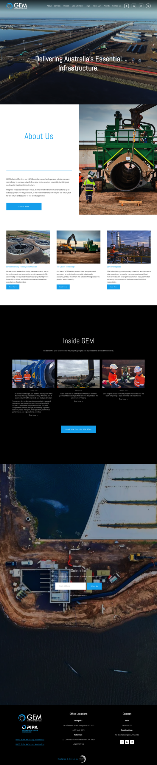 GEM Industrial homepage screenshot