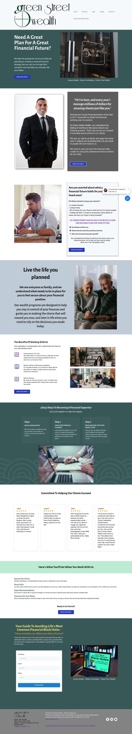 Green Street Wealth homepage screenshot