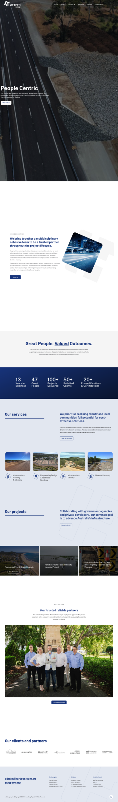 Hartecs Group homepage screenshot