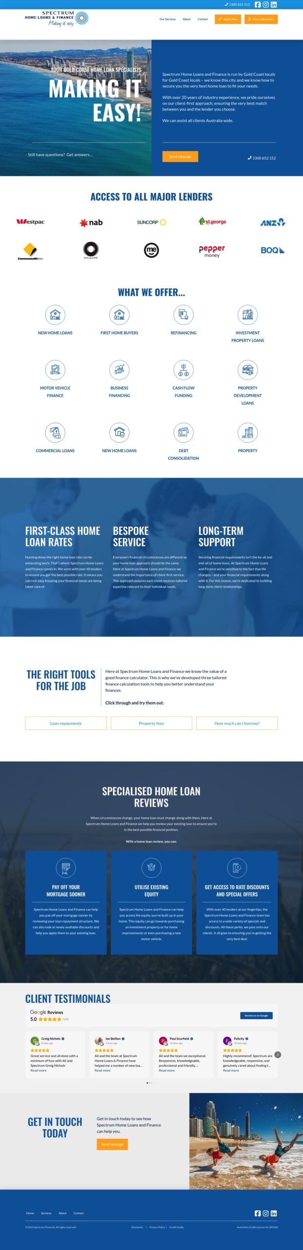 Homeloansgoldcoast homepage screenshot