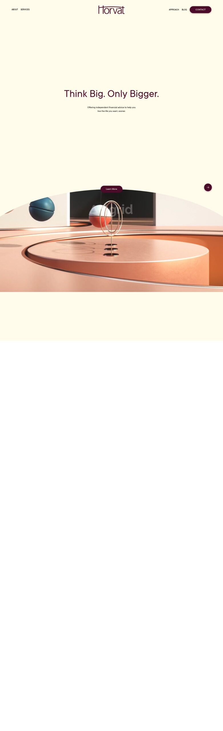 Horvats homepage screenshot