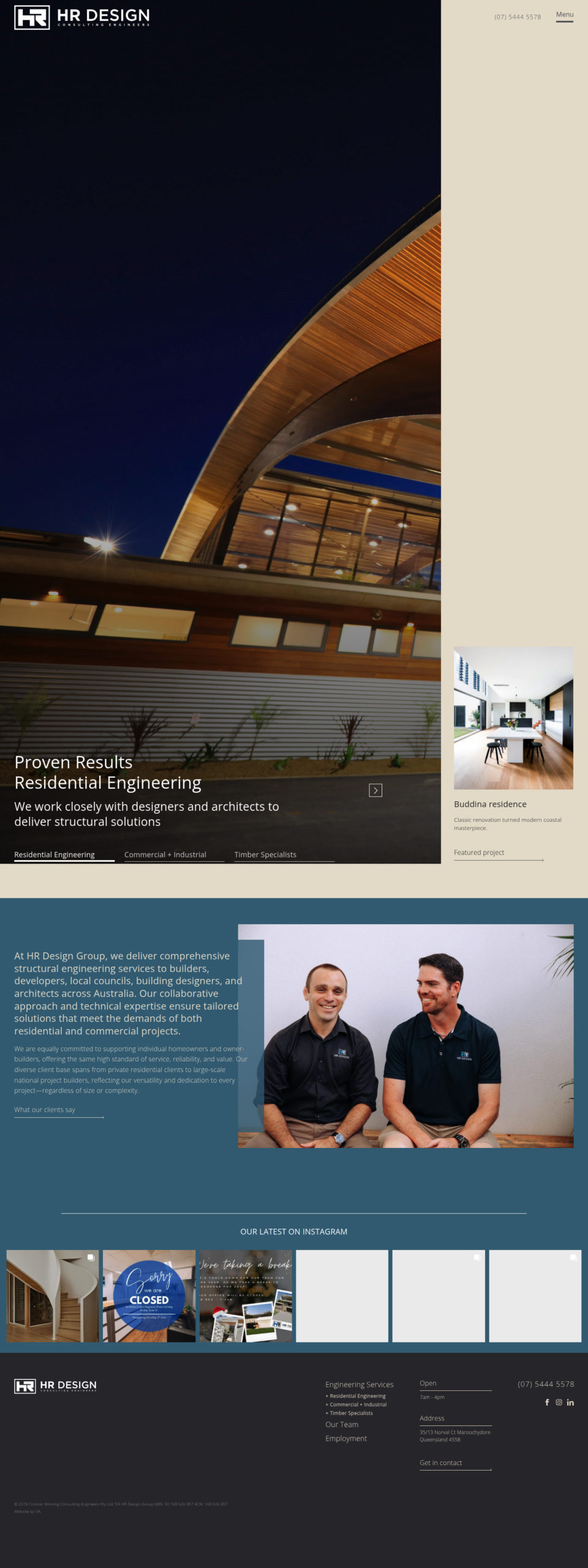 Hrdesigngroup homepage screenshot