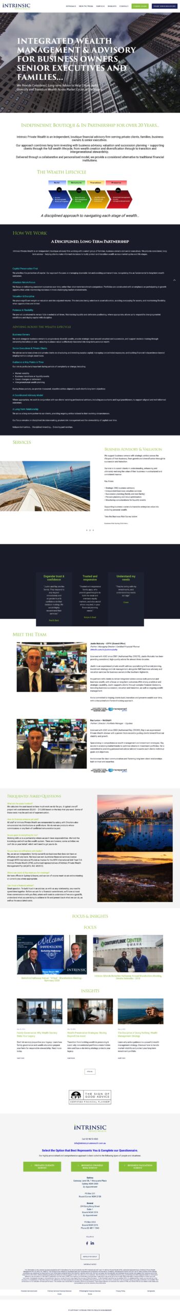 Intrinsic Private Wealth homepage screenshot
