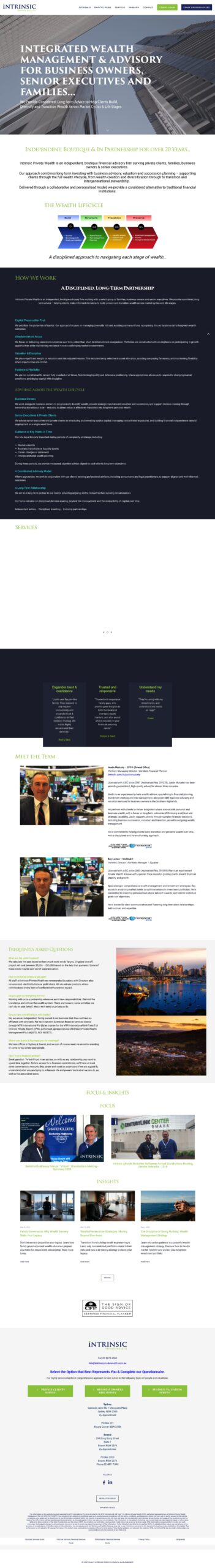 Intrinsicprivatewealth homepage screenshot
