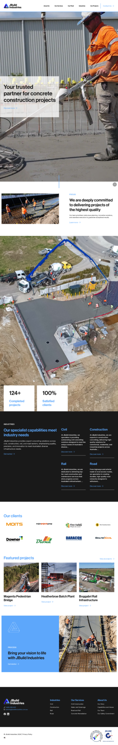 JBuild Industries Pty Ltd homepage screenshot