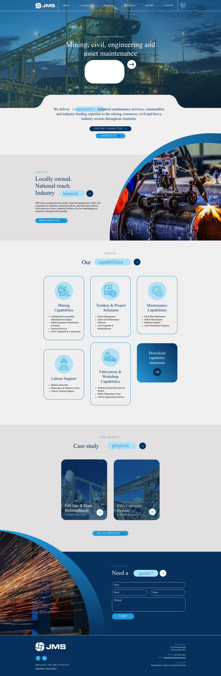 JMS Group Australia homepage screenshot