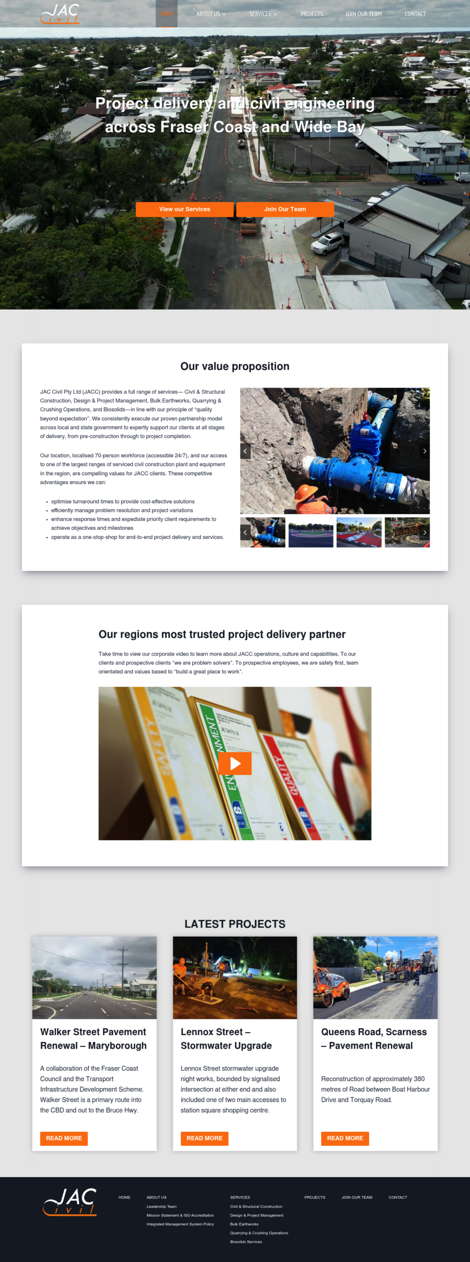 Jaccivil homepage screenshot