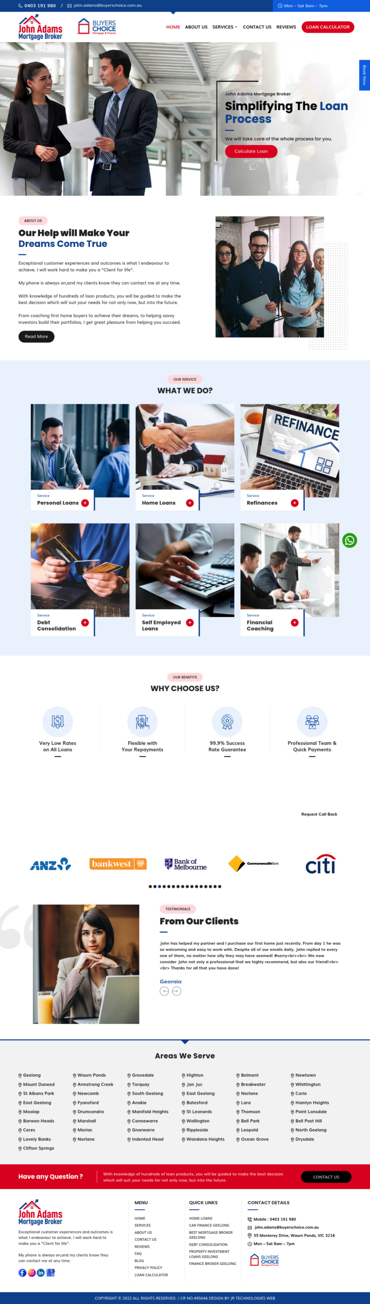 Johnadamsmortgagebroker homepage screenshot