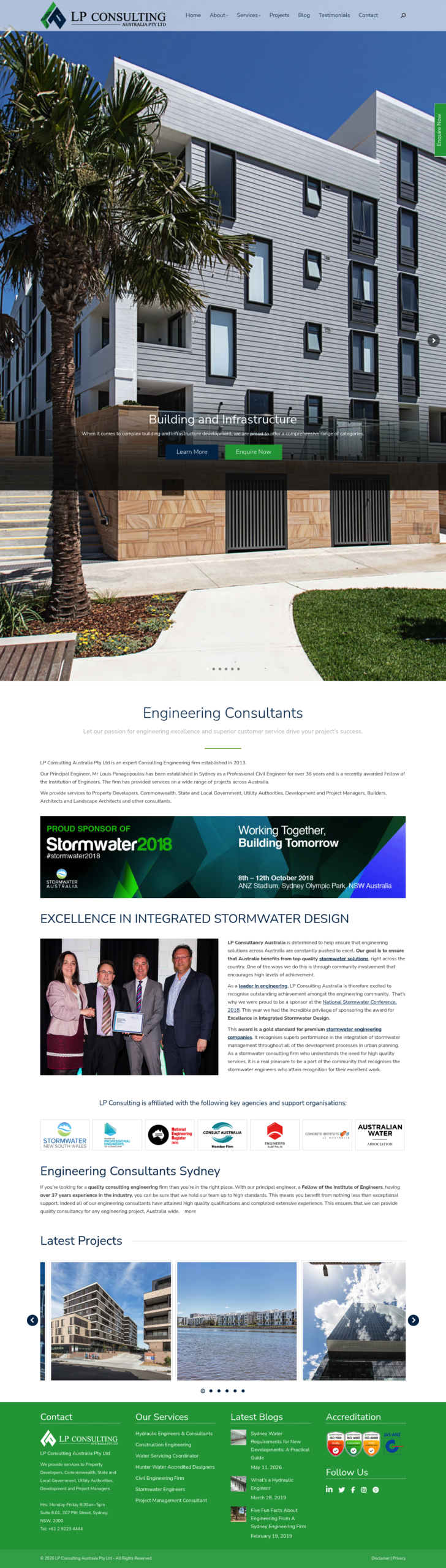 LP Consulting Australia Pty Ltd homepage screenshot