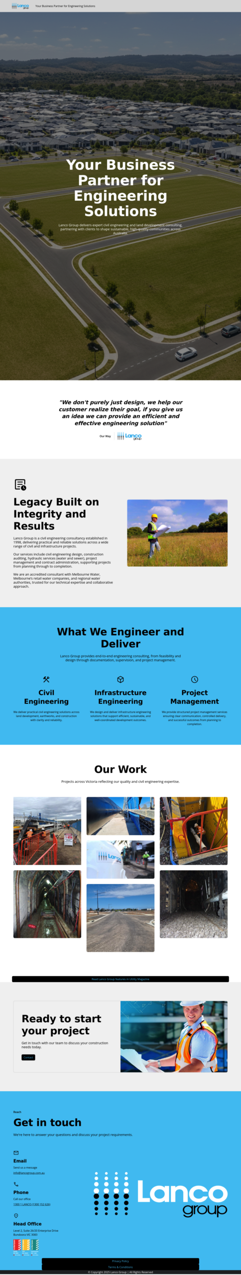 Lanco Group Pty Ltd homepage screenshot