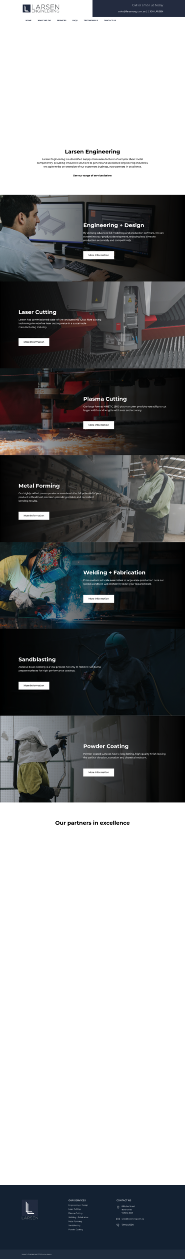 Larseneng homepage screenshot