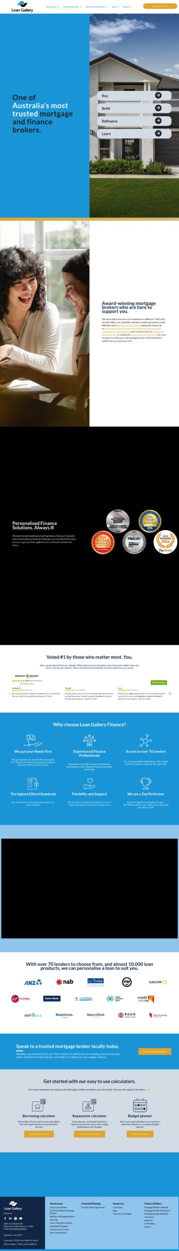 Loan Gallery Finance homepage screenshot