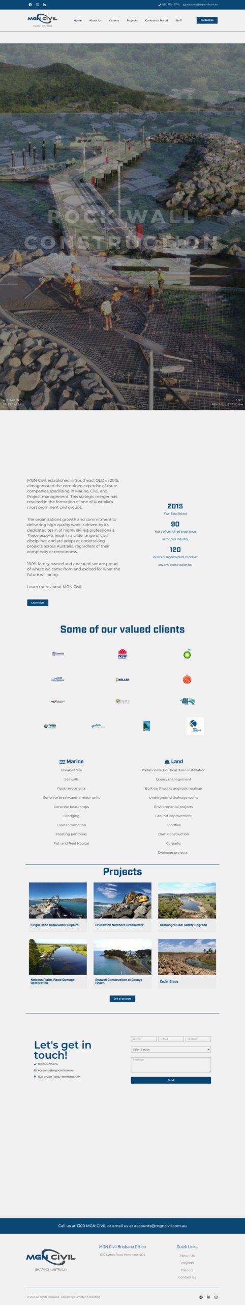 MGN Civil homepage screenshot
