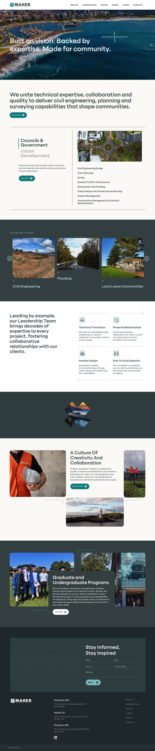 Maker Consulting Services homepage screenshot