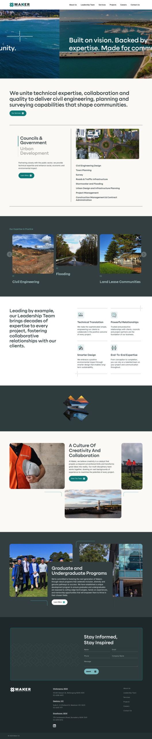 Maker Consulting Services homepage screenshot