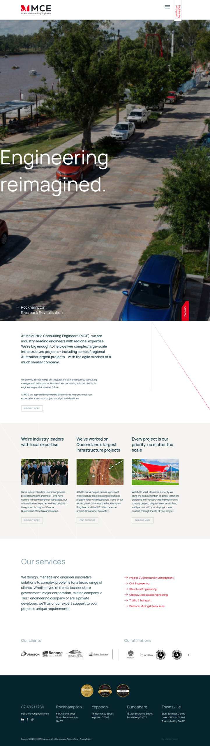 McMurtrie Consulting Engineers homepage screenshot
