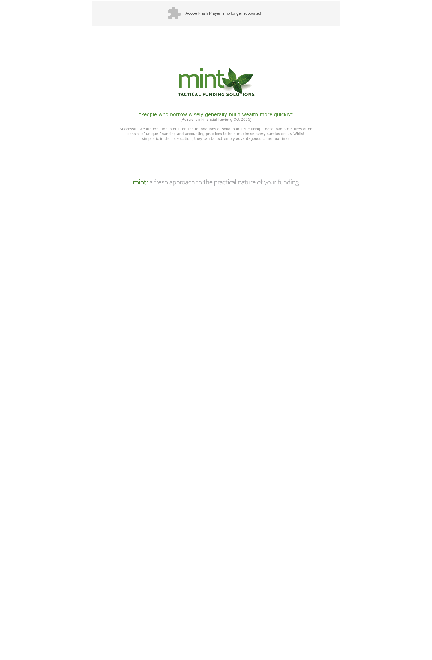 Mintfunding homepage screenshot