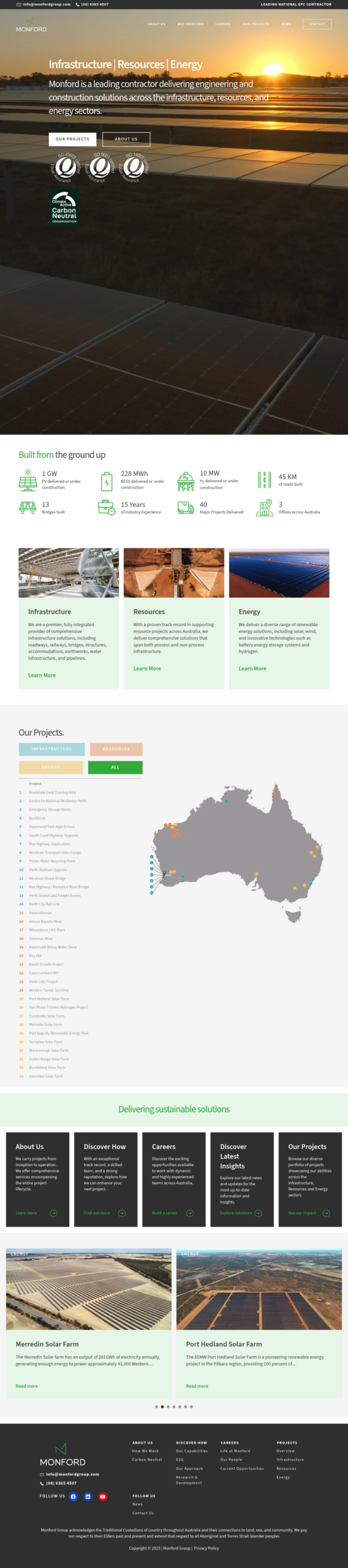 Monford Group homepage screenshot
