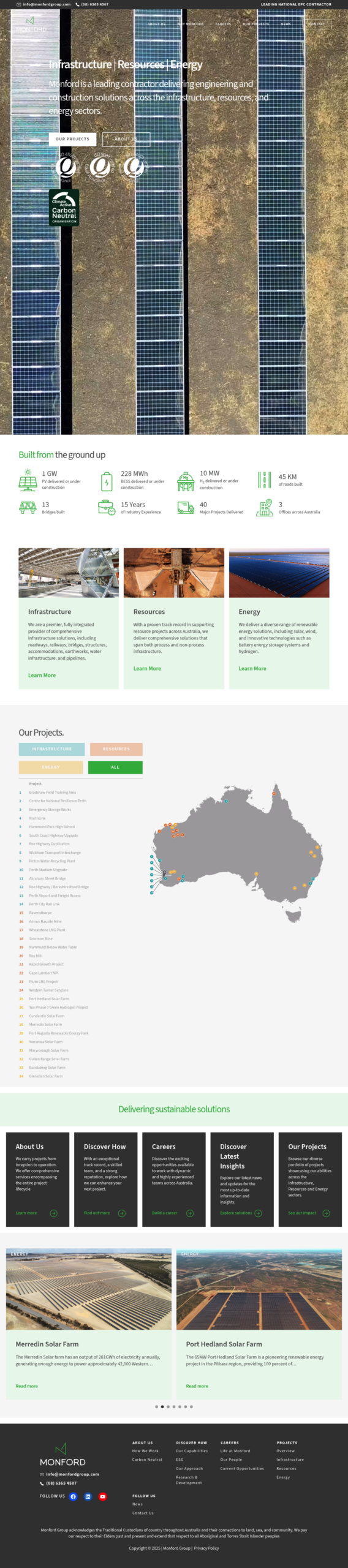 Monford Group homepage screenshot
