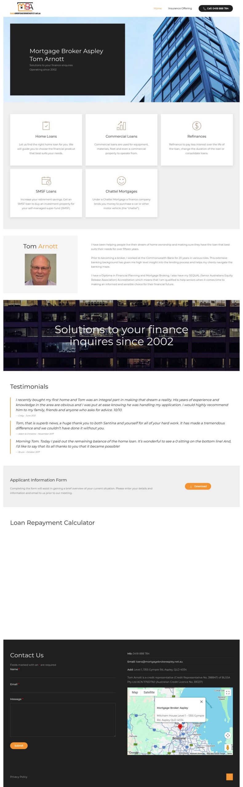 Mortgage Broker Aspley homepage screenshot