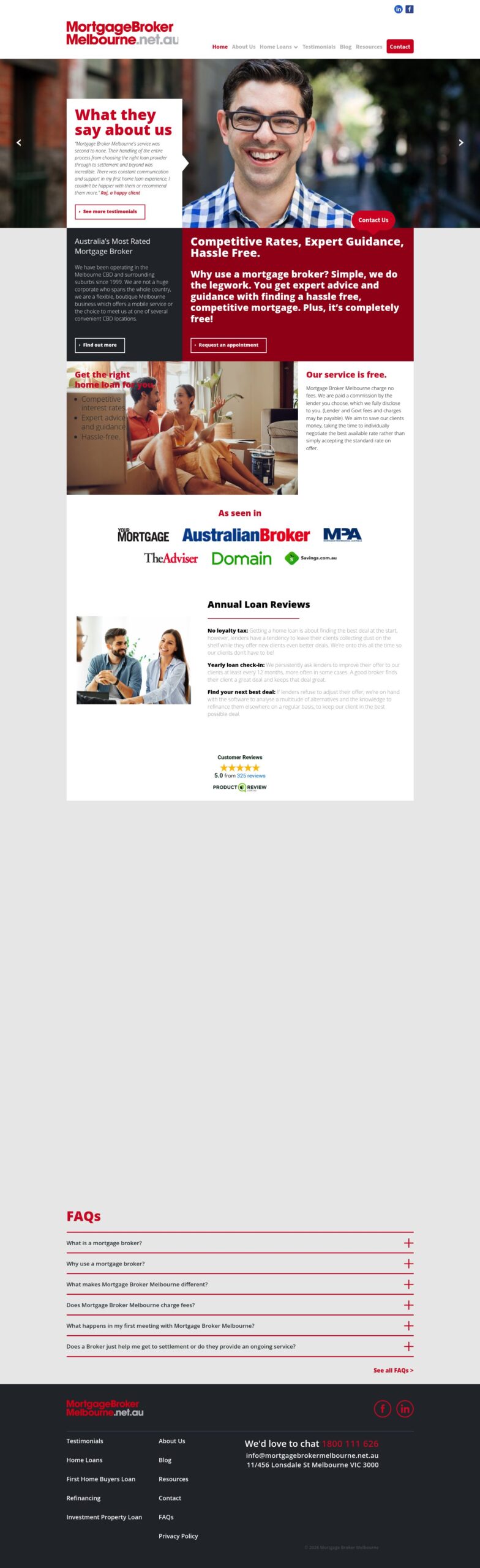 Mortgage Broker Melbourne homepage screenshot