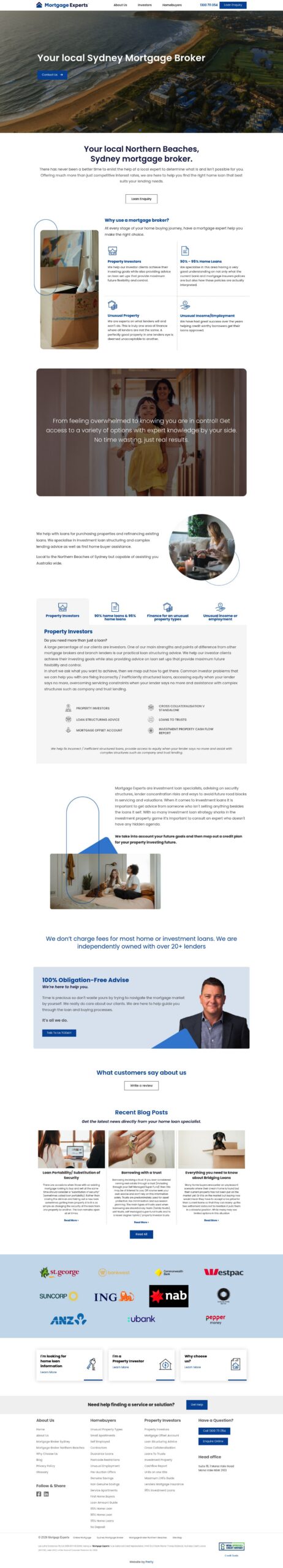 Mortgage Experts homepage screenshot