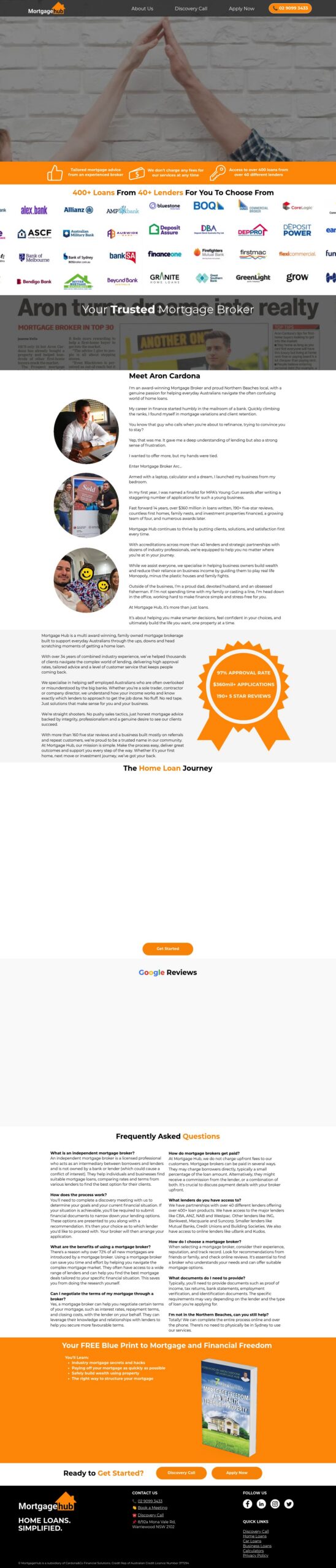 Mortgage Hub homepage screenshot