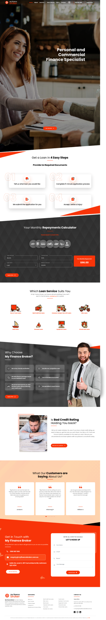 My Finance Broker homepage screenshot