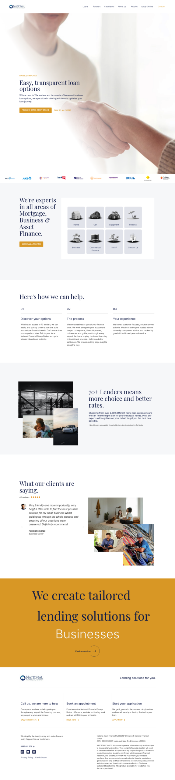 National Financial Group - NFG Finance homepage screenshot