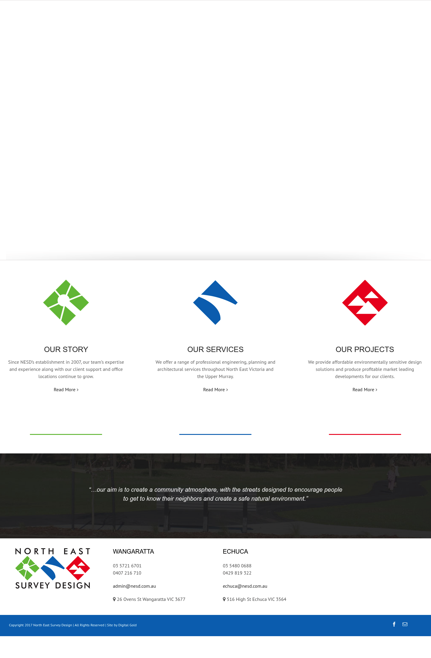 Nesd homepage screenshot