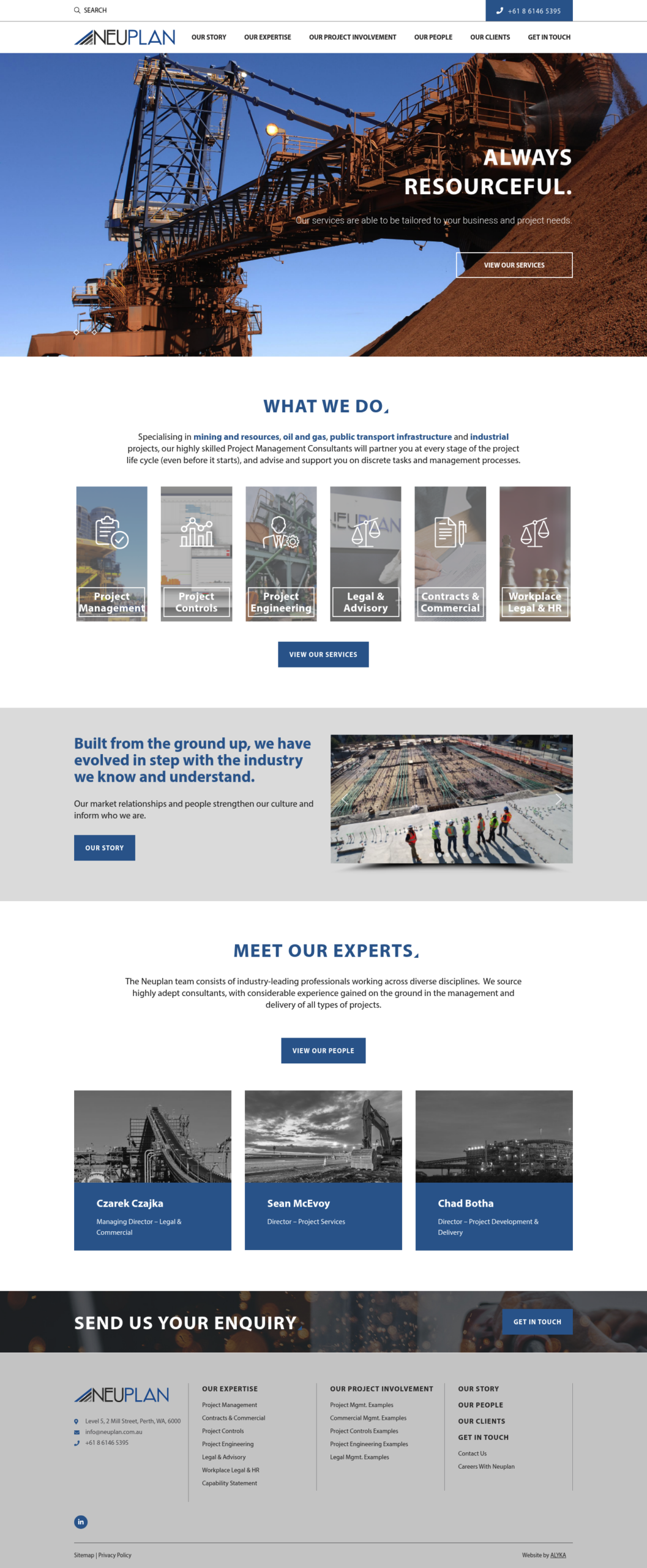 Neuplan Pty Ltd homepage screenshot