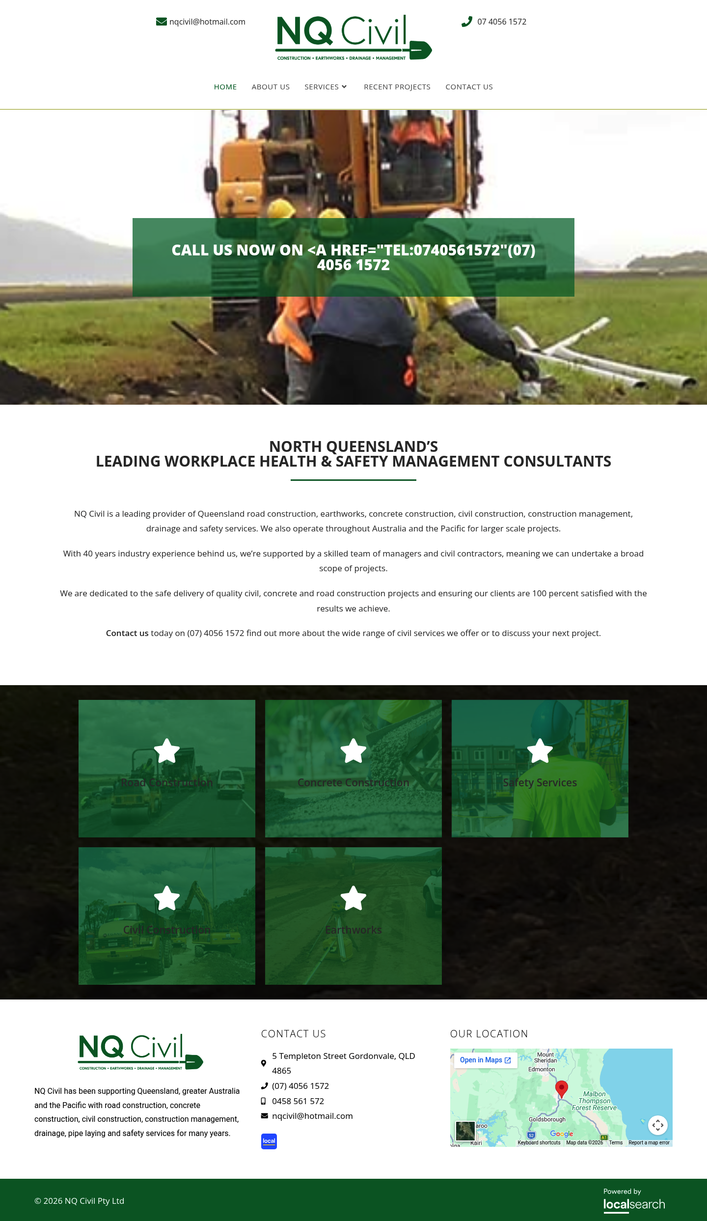 Nqcivil homepage screenshot