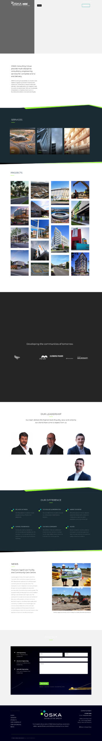 OSKA Consulting Group homepage screenshot