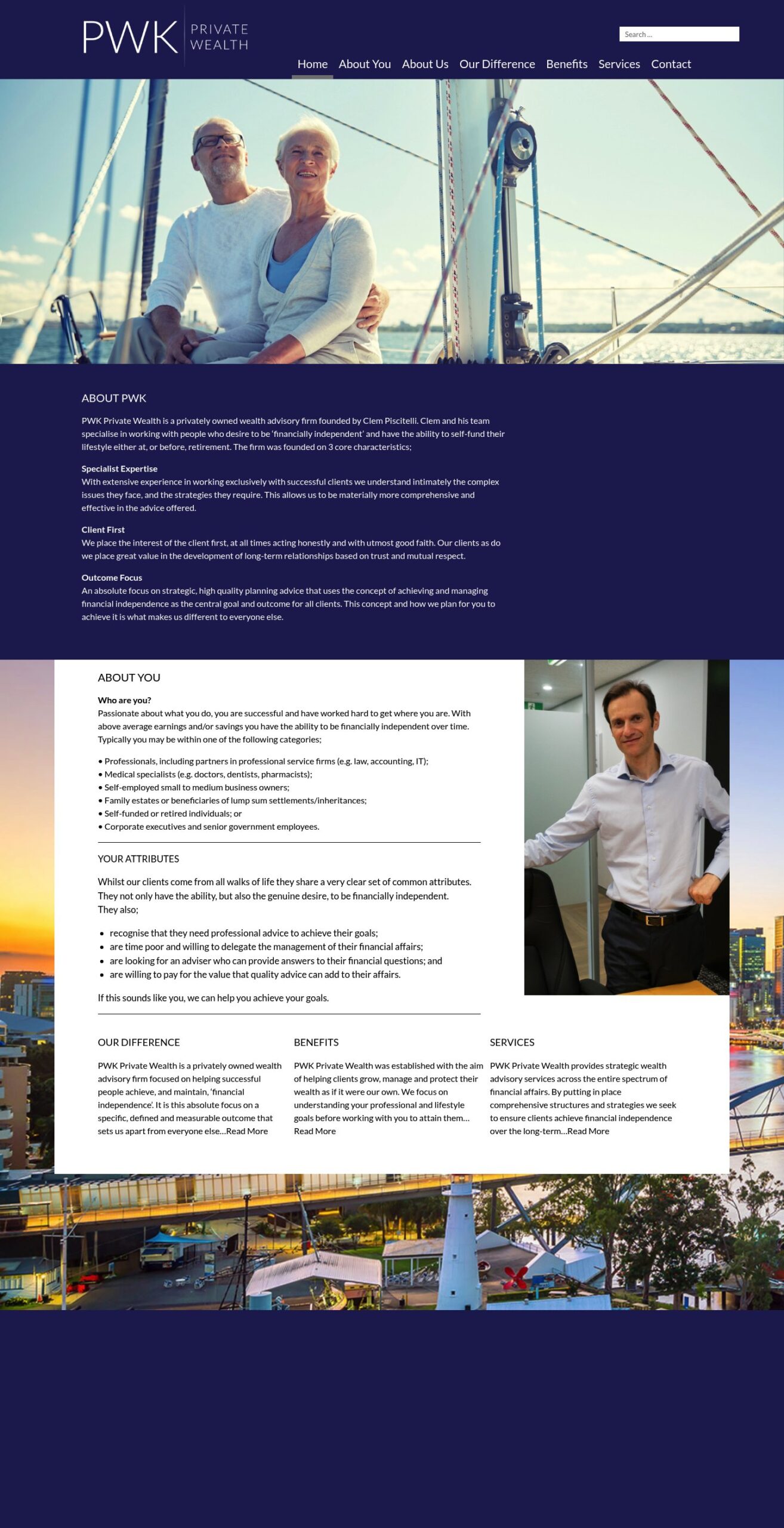 PWK Private Wealth homepage screenshot