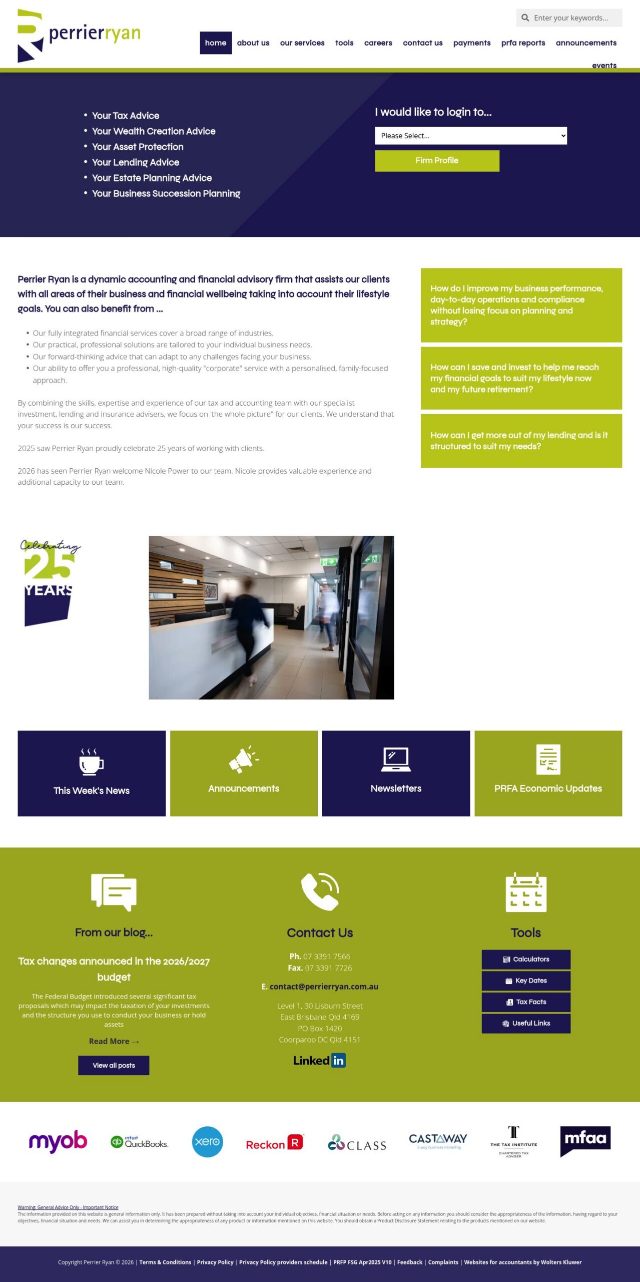 Perrier Ryan homepage screenshot