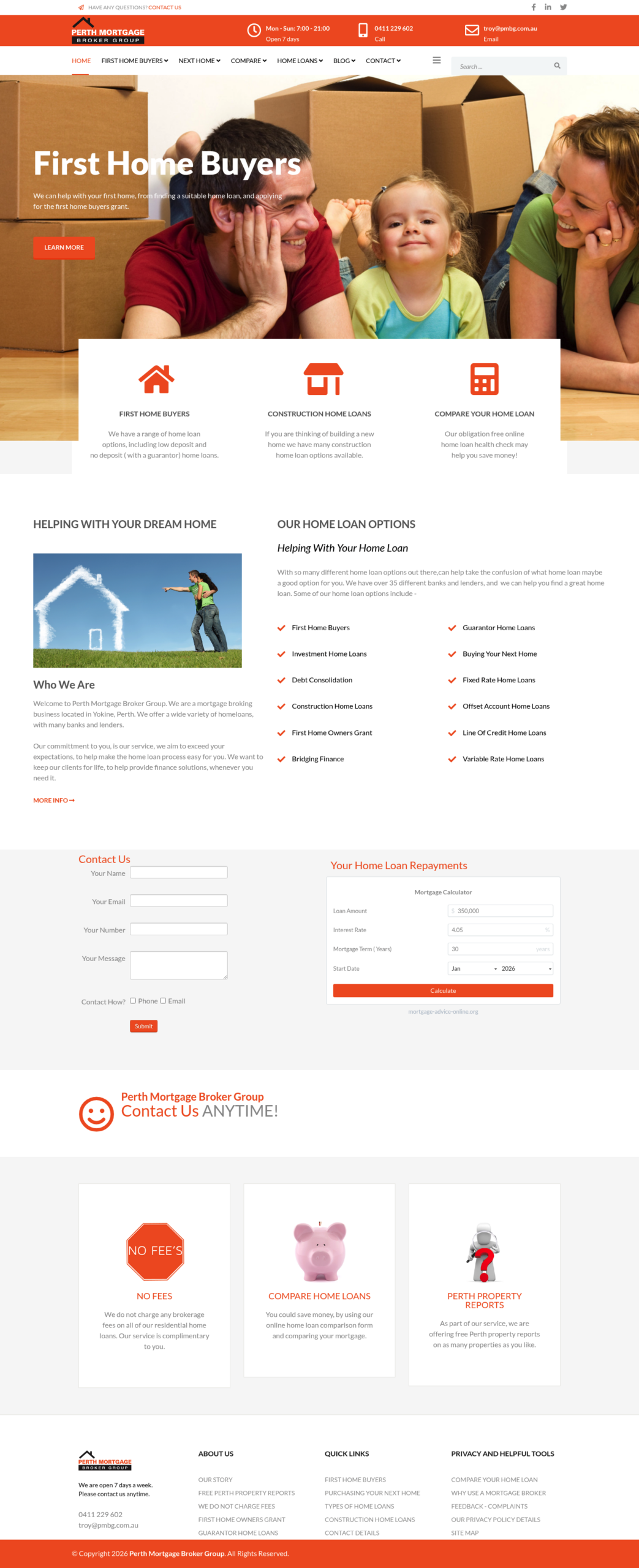 Perthmortgagebrokergroup homepage screenshot