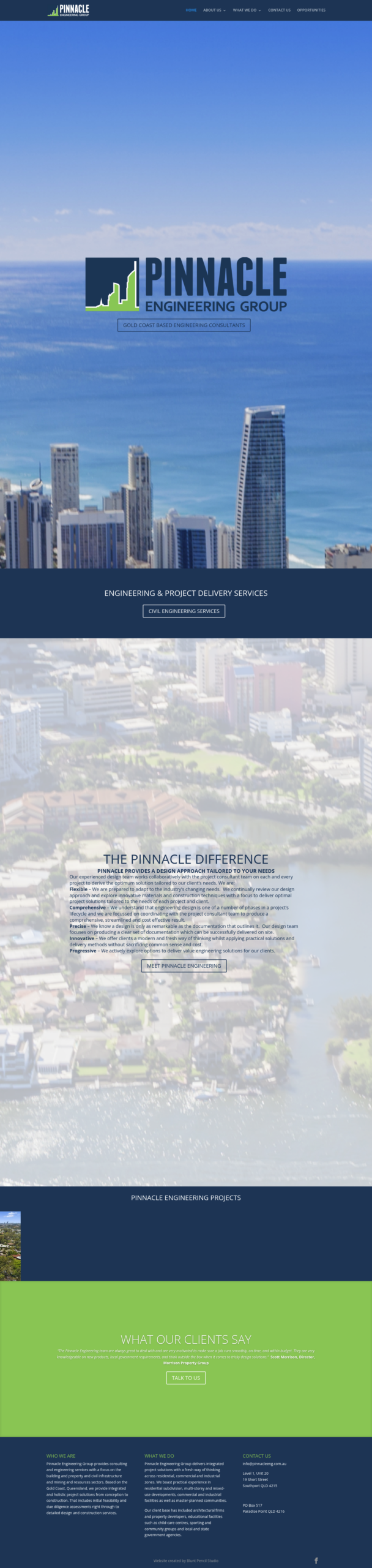 Pinnacle Engineering Group Pty Ltd homepage screenshot
