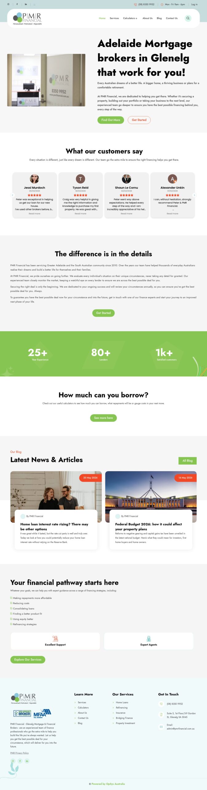 Pmrfinancial homepage screenshot