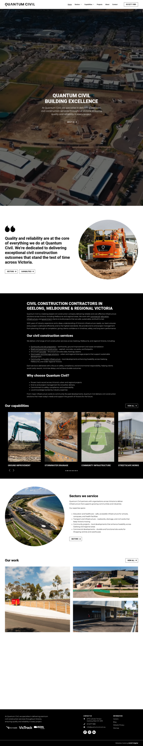 Quantum Civil homepage screenshot