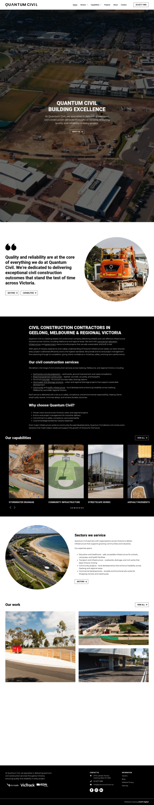 Quantum Civil homepage screenshot