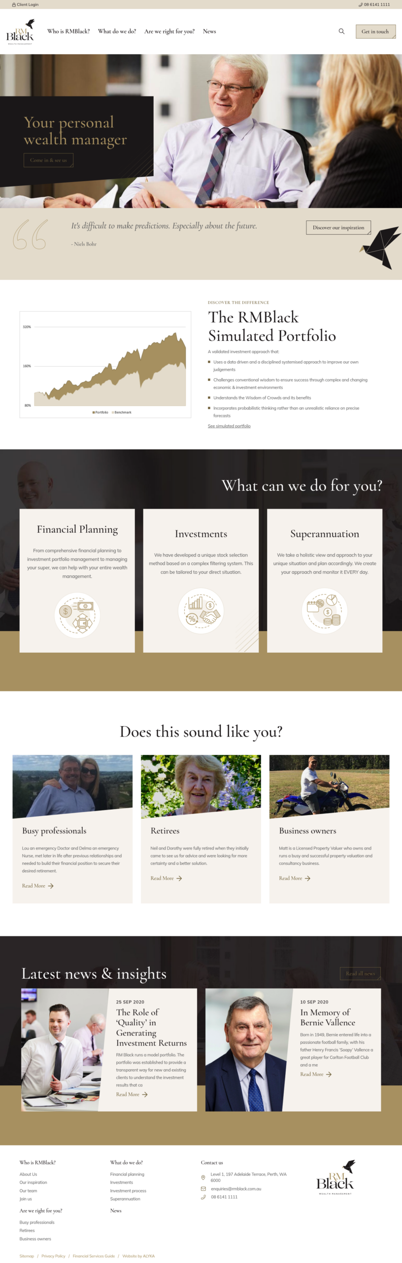 RMBlack homepage screenshot