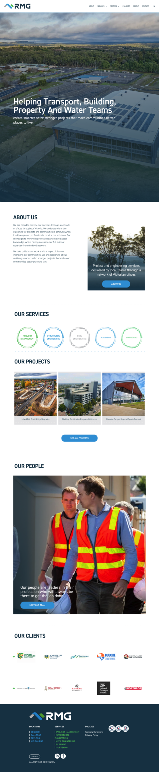 RMG homepage screenshot