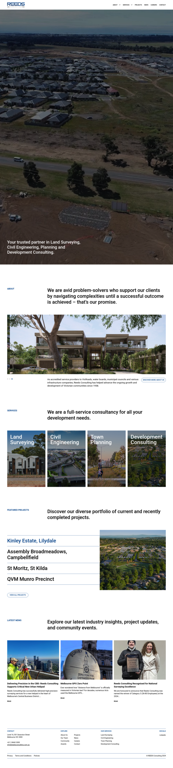 Reeds Consulting homepage screenshot