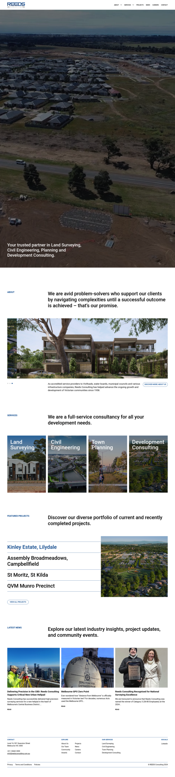 Reeds Consulting homepage screenshot