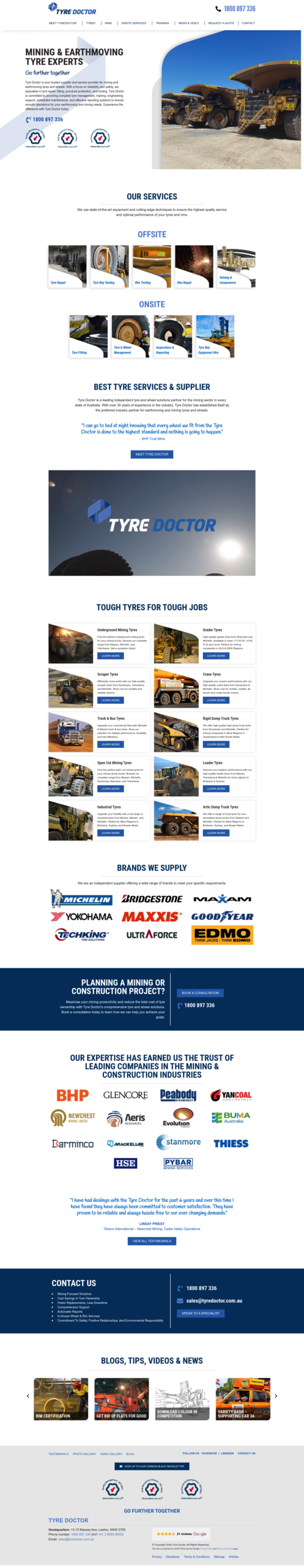 Reidsengineering homepage screenshot