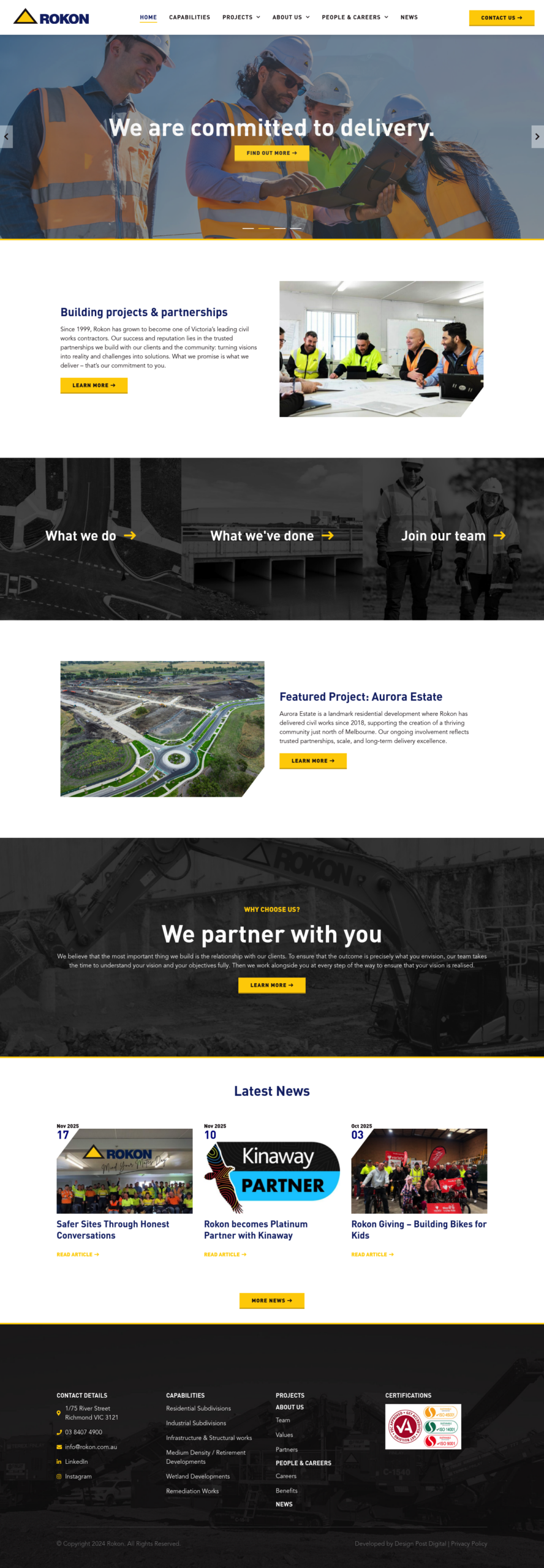 Rokon Pty Ltd homepage screenshot
