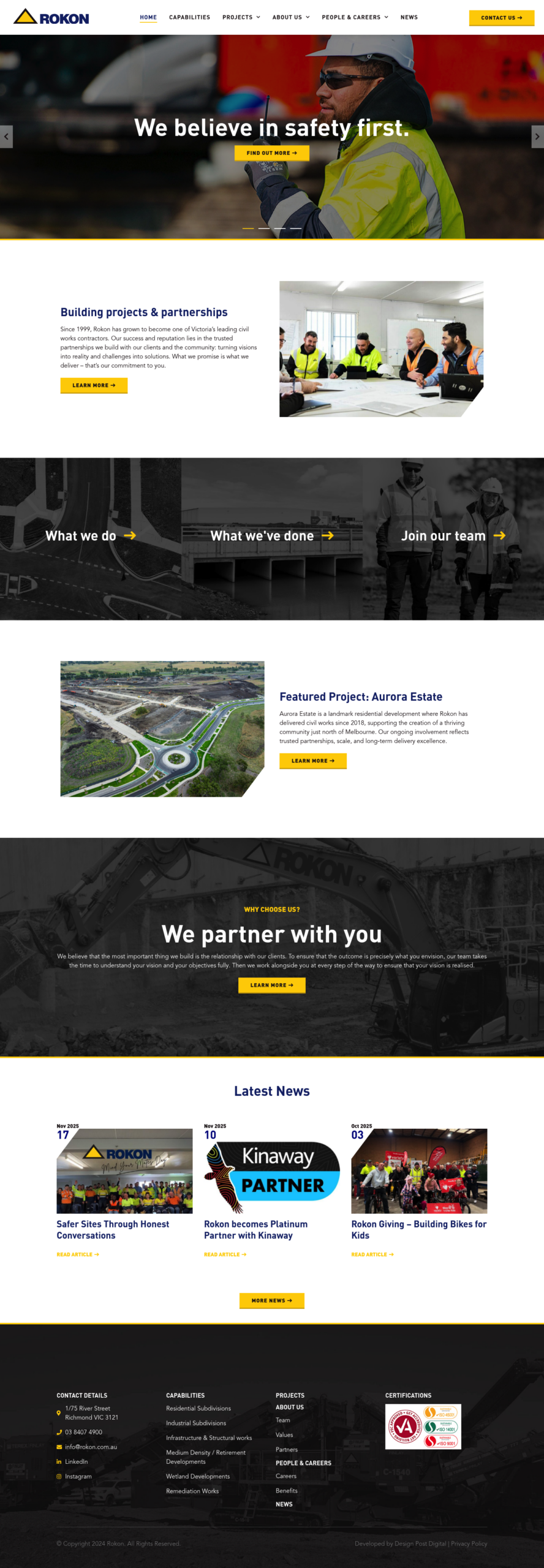 Rokon Pty Ltd homepage screenshot