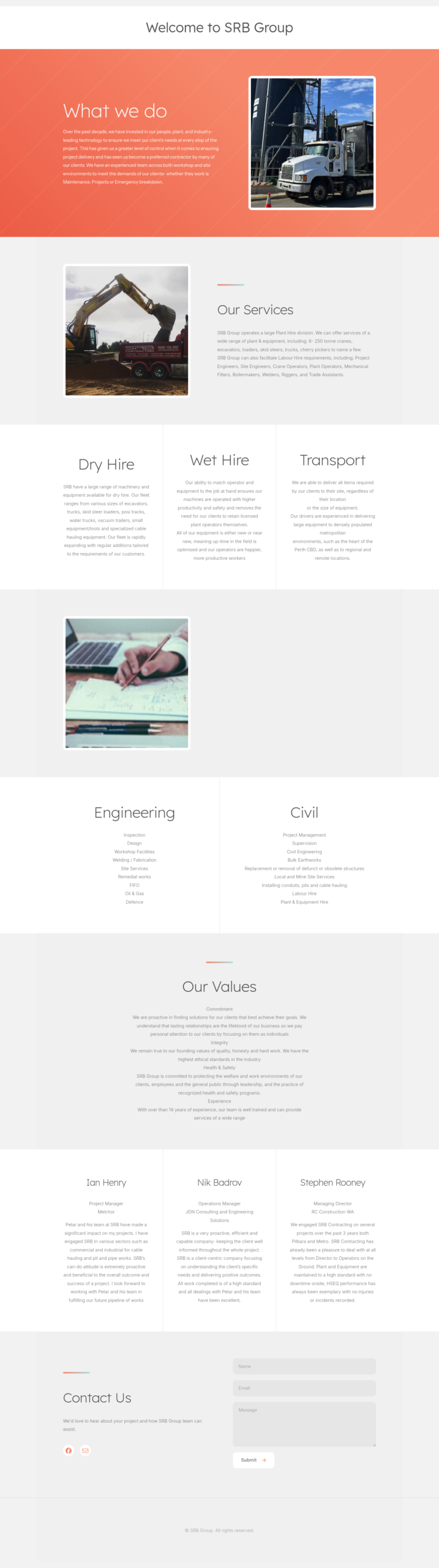 SRB Group of Companies Pty Ltd homepage screenshot